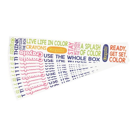 Authentic Crayola 36pc Decorative Trim Papers, NEW IN PACKAGE - Picture 7 of 7